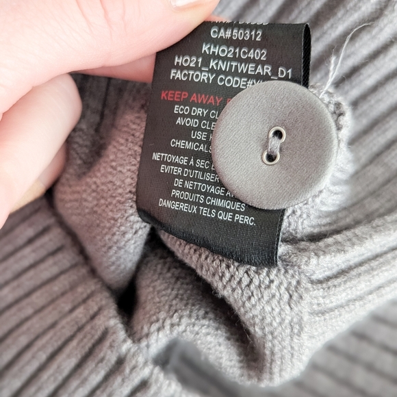 FOR LOVE AND LEMONS Joan Cardigan Sweater and Vest Button Crop Grey XS - Picture 10 of 10